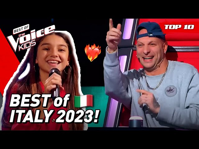 BEST BLIND AUDITIONS of The Voice Kids ITALY 2023! ❤️ | Top 10 class=