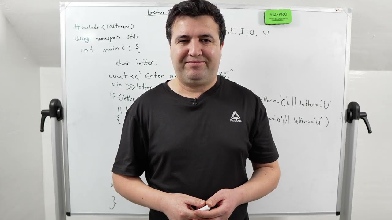 C++ Lecture 24: C++ Program to Check Vowel or Consonant | if else Example