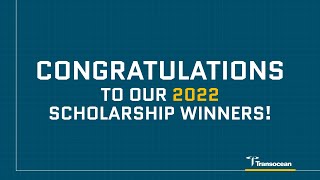 2022 Transocean Scholarship Winners