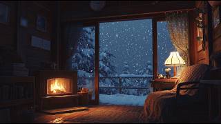 Cozy Mountain Cabin Snow — Lofi for Deep Sleep 8 Hours