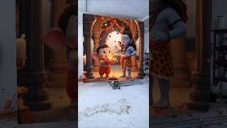 Happy Ganesh Chaturthi Drawing Photo 🌺🥰 Ganesh Ji Painting ❤️ #shorts #ganeshchaturthi #viralvideo