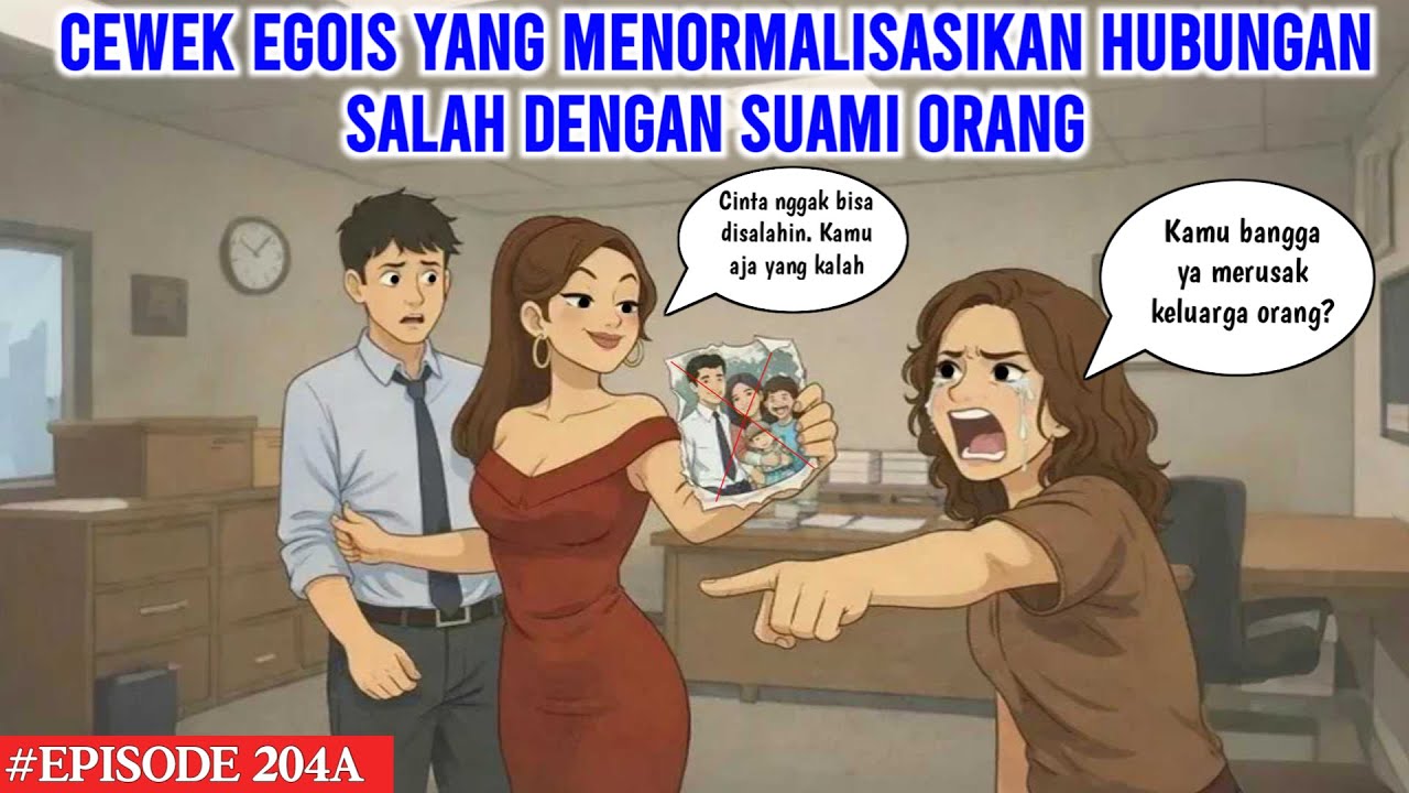 CEWEK EGOIS YANG MENORMALISASIKAN HUBUNGAN SALAH DENGAN SUAMI ORANG | COCO MEONG EPISODE 204A