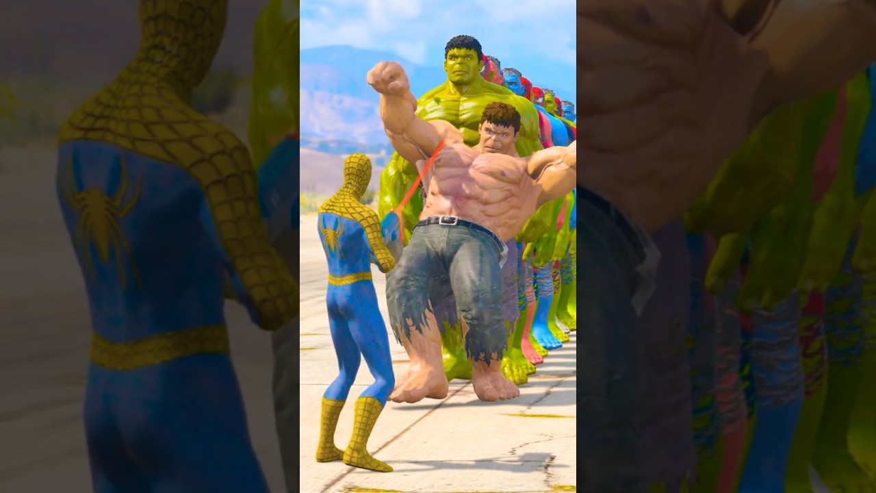 MCU SPIDERMAN VS RANDOM MCU HULK WEAPONS MATCH WHO IS BETTER #84 