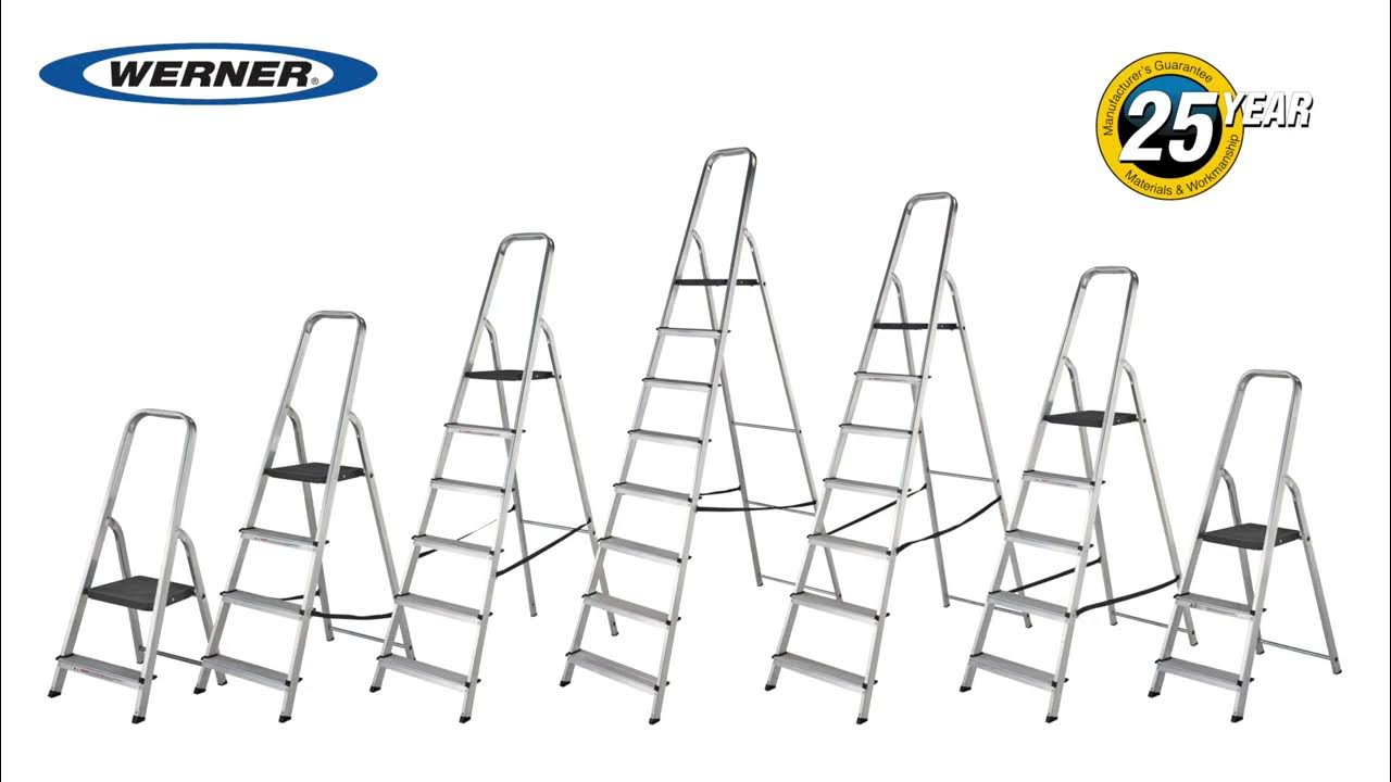 Werner Ladder UK Werner High Handrail Step Ladders YouTube