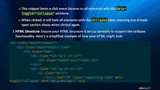 Solving the Issue of Bootstrap's expand/collapse Not Closing the Last Open Item