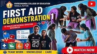 First Aid Demonstration by B.Ed Batchmates β€οΈβπ©Ή#firstaid #demonstration #education@SunshineSaan11