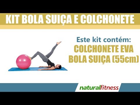 Kit Colchonete de EVA + Bola Suiça (55cm) para Academia / Funcional - Natural Fitness