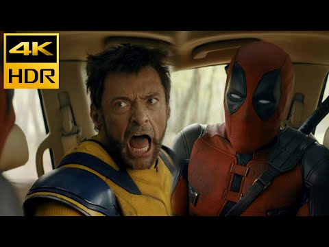 Educated Wish - Car Scene - Deadpool & Wolverine (2024) Movie Clip 4K HDR