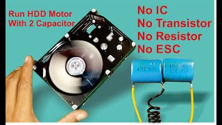Run HDD Motor with Capacitor | BLDC Motor | Hard Drive Motor | Brushless Motor without ESC