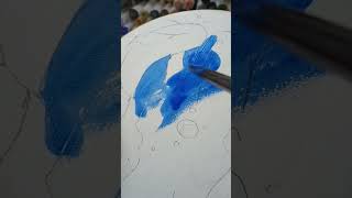 Pisces fish #art #watercolor #bluepainting #shorts