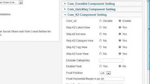 Social Share and Vote Button Content Plugin for Joomla