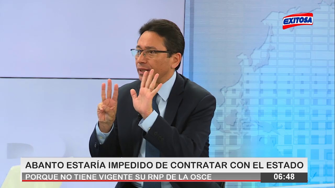 Abanto estaría impedido de contratar con el estado porque no tiene vigente su RNO de la Osce