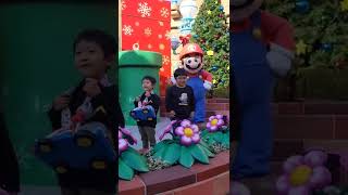 USJ「スーパー・ニンテンドー・ワールド」マリオ＆ルイージのグリーティング（冬バージョン）