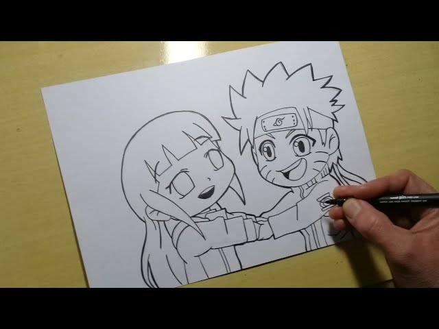 Desenhando Naruto e Hinata Drawing Naruto and Hin by PedroFoxy on