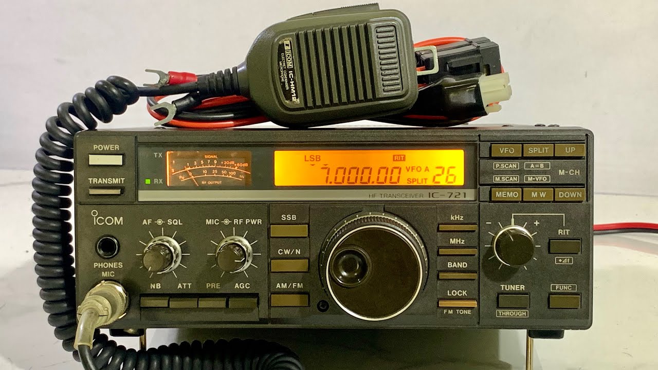 💢iCom IC-721 HF 150W + DC + HM-12 Open💢 - YouTube
