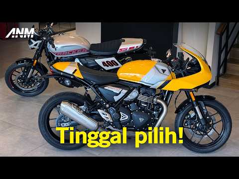 Ini motor Triumph yang terjangkau, Thruxton 400 & Tracker 400