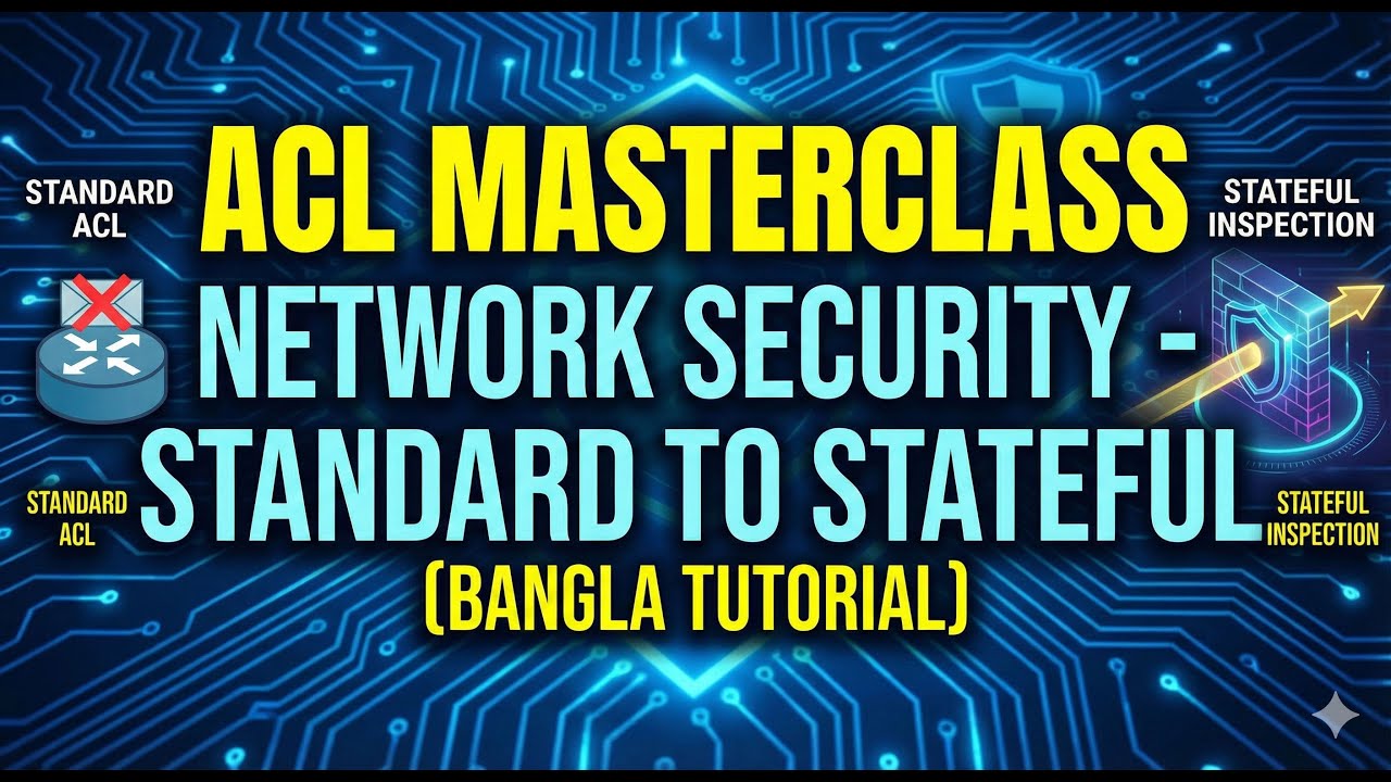 ACL Masterclass in Bangla | Cisco ACL: Standard vs Extended to Stateful ...