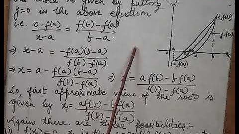 Numerical methods | Ch -1 | part -4 | False position method