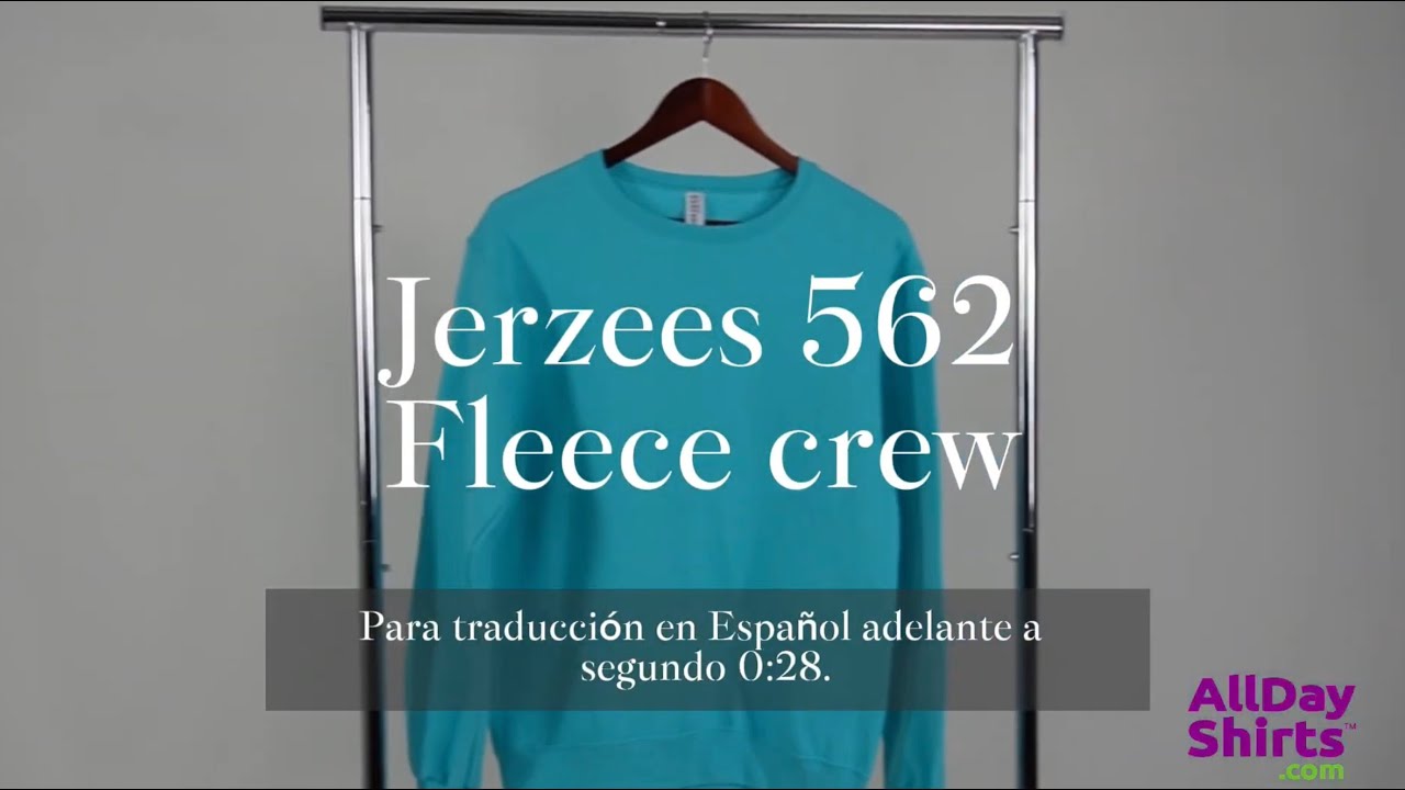 Jerzees Adult Fleece Crewneck Sweatshirt - 13.3 Oz NuBlend® 50/50 Cotton Polyester, Preshrunk, High-Stitch Density For Smooth Printing, Size ASH
