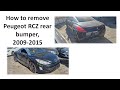 How to remove Peugeot RCZ rear bumper 2009-2015