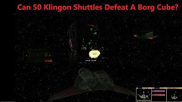 Can 50 Klingon Shuttles Defeat A Borg Cube? | Star Trek Bridge Commander Battle |