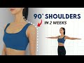 90 lean shoulders workout  get beautiful neck  shoulders  no equipment standing only