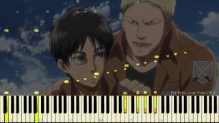 Attack on Titan / Shingeki no Kyojin S2 E06 - "Vogel Im Käfig" (Piano Synthesia + Strings Extended) chords