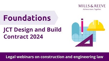Foundations: JCT Design and Build Contract 2024
