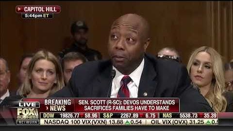 Senator Tim Scott Introduces Education Secretary Nominee Betsy DeVos in HELP Committee