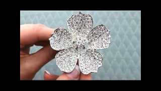 Rhinestone Flower Bridal Hair Clip from Hair Comes the Bride