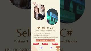 Selenium C# Online Training In Hyderabad India, Online Selenium C# Training,Selenium C# Online Class screenshot 2