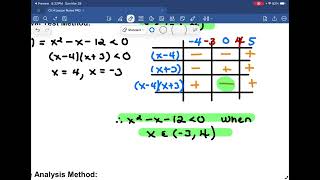 Math 31 Unit 4 Lesson 4.0: Intervals and Inequalities Review