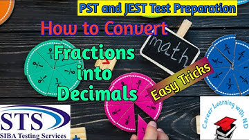 How to convert Fractions into Decimal? Easy Tricks| for all kind of job tests preparation, PST JEST