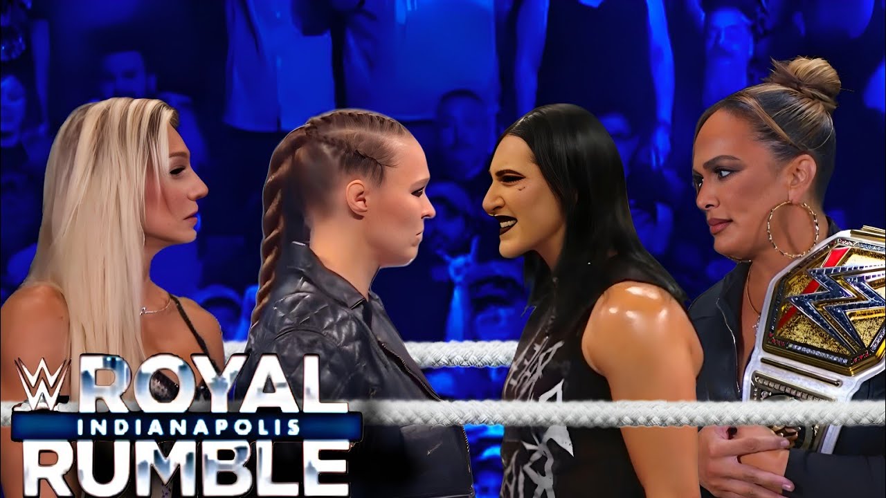 Rhea Ripley Ronda Rousey Charlotte Flair & Ronda Rousey vs. Rhea Ripley & Nia Jax | WWE October ...