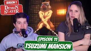 WHO IS THIS BOAR MAN?! | Demon Slayer Couple Reaction | Ep 11, “Tsuzumi Mansion”