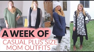 What I Wore In A Week Plus Size Mom Outfits From Fall To Winter