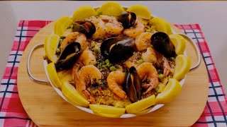 بايلا بفواكه البحر🦐🐠//Seafood Paella👍🏻