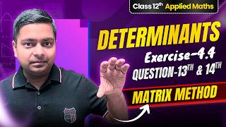 Class 12 Applied Maths Determinants Ex 4.4 Q13 & Q14 Full Solution 🔥| Matrix Method