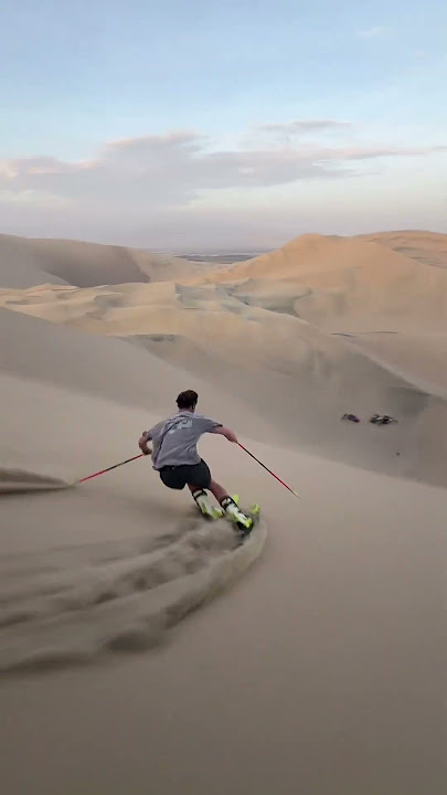 Sand Dune Skiing #sanddune #skiing #ski #skifunny