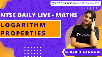 NTSE Daily Live - Maths | Logarithm Properties | Surabhi Gangwar