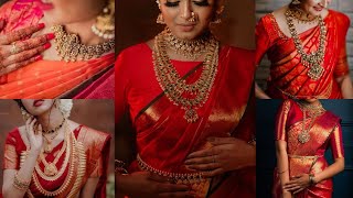 Red saree jewellery ideas, Red sarees for you to look royal and  stunning with matching jewellery screenshot 1