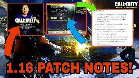 *NEW* COD INFINITE WARFARE FULL 1.16 PATCH NOTES! NEW UPDATE!