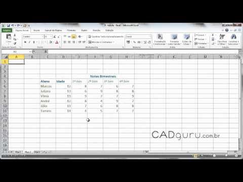 Aula 4.3- Melhorando o visual de sua planilha com Bordas - Curso Gratuito Excel 2010 - CADguru