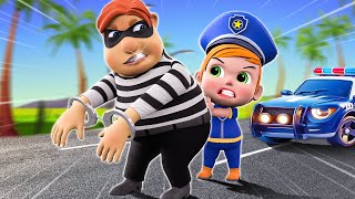 Catch a Thief In A Police Car - Baby Police Song - Funny Songs & Nursery Rhymes - PIB Little Songs