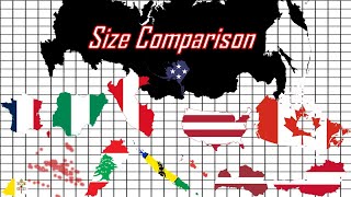 Size Comparison | 295 Territories (Countries, Countries Unrecognizeds, Dependences and Some Regions)