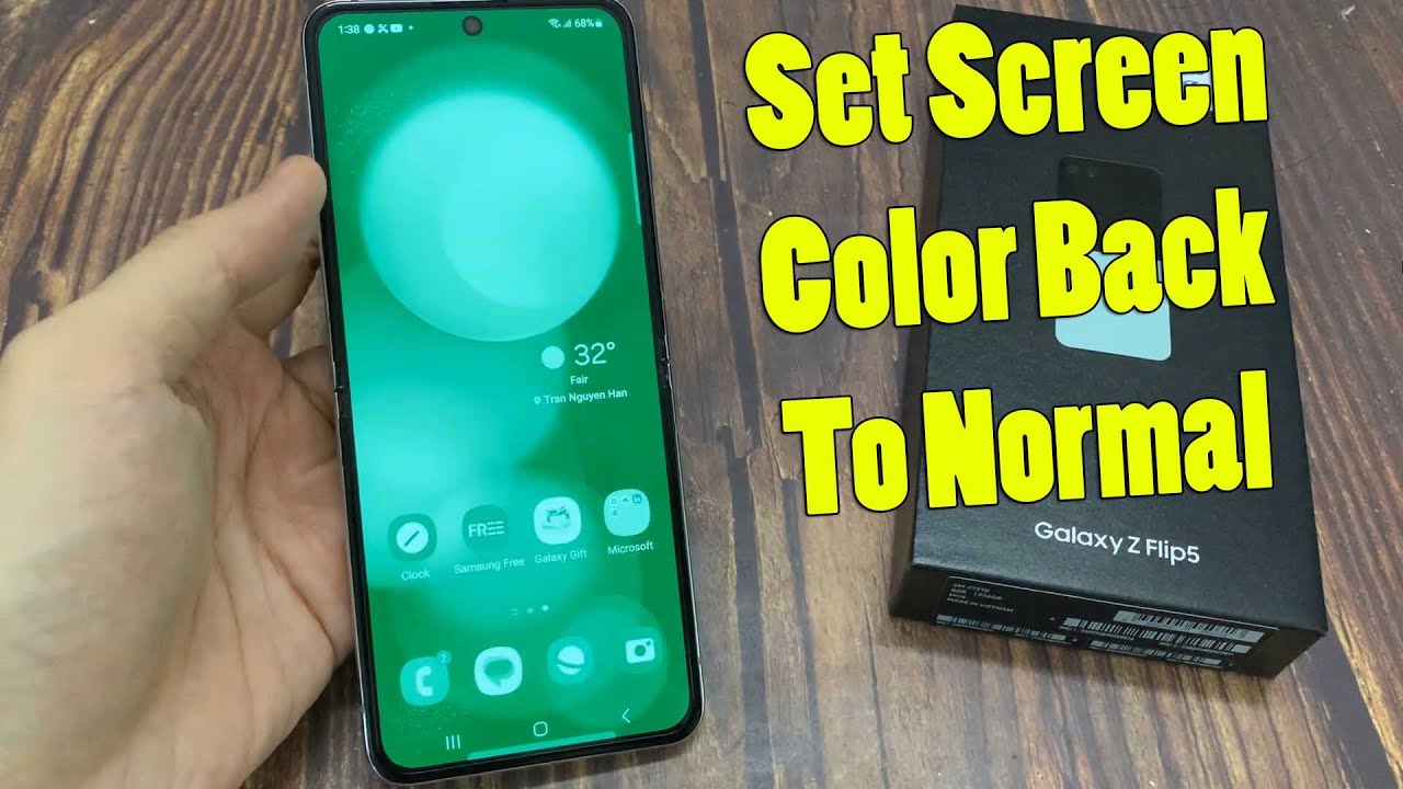 samsung-galaxy-z-flip-5-how-to-set-screen-color-back-to-normal-youtube