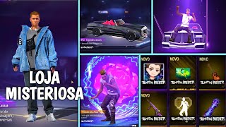 VOCÊ VIU? LOJA MISTERIOSA, TUDO DA PARCERIA JUSTIN BIEBER X FREE FIRE