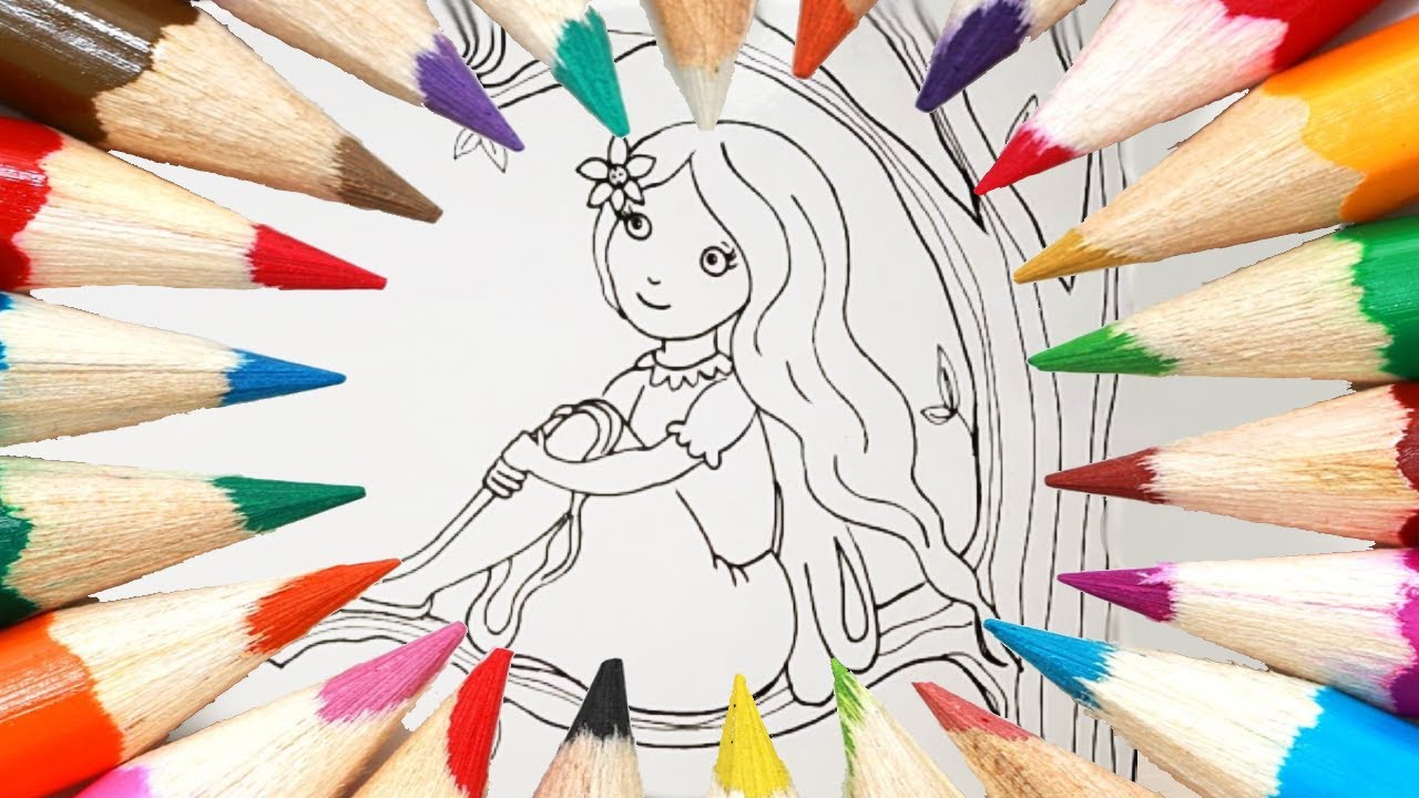 Coloring Fairy Coloring Page With Colored Pencils | Fairies Coloring