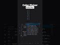 how to make a Color picker.? by html , css and js. #webdevelopment #shortsvideo