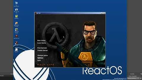 Half-Life 1 on ReactOS running on OpenGL (Mesa3D)